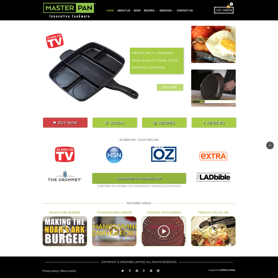 Masterpan Homepage